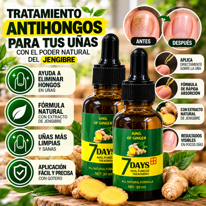 Tónico Jengibre Uñas Antifúngico 7 Days