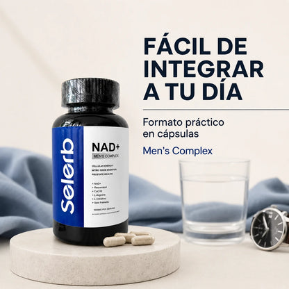 Selerb NAD+ Men’s Complex – Energía, Vitalidad y Bienestar Masculino | 60 Cápsulas