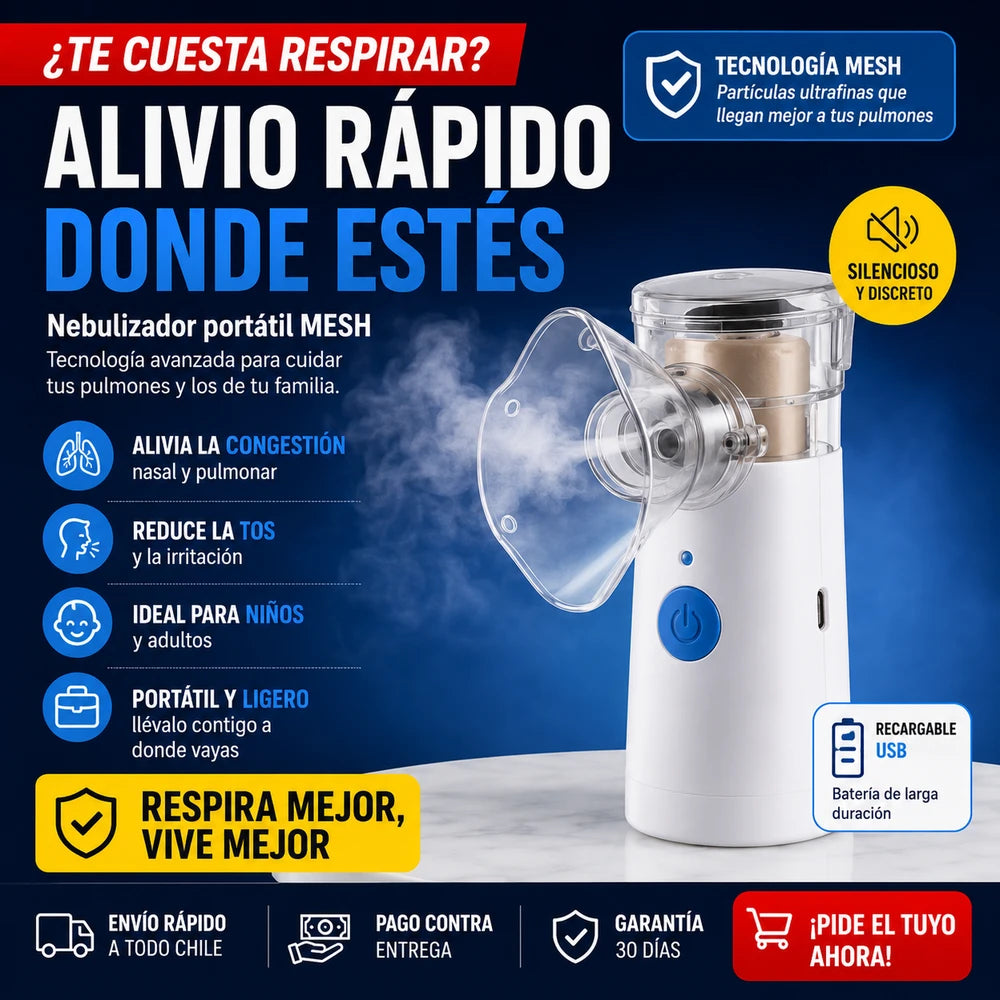 Nebulizador Portátil Mesh Ultrasilencioso