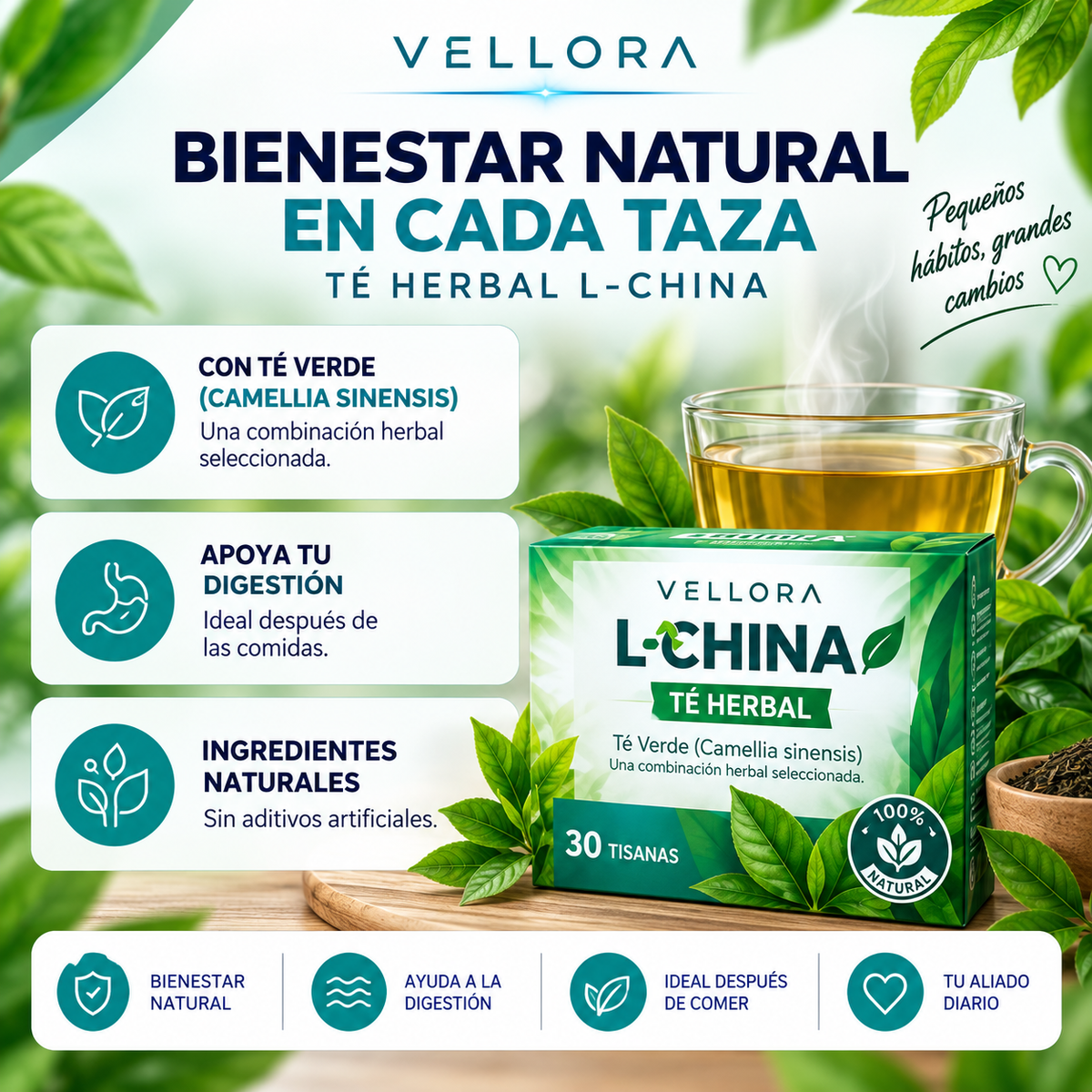 🌿 ¿Pesadez después de comer? Convierte una simple taza en tu momento diario de bienestar.