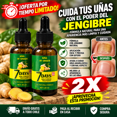 Tónico Jengibre Uñas Antifúngico 7 Days