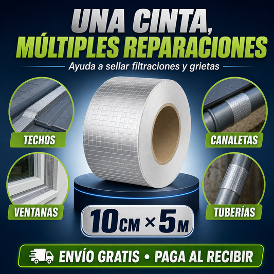 Cinta Tapa Gotera De Butilo 10cm X 5mts
