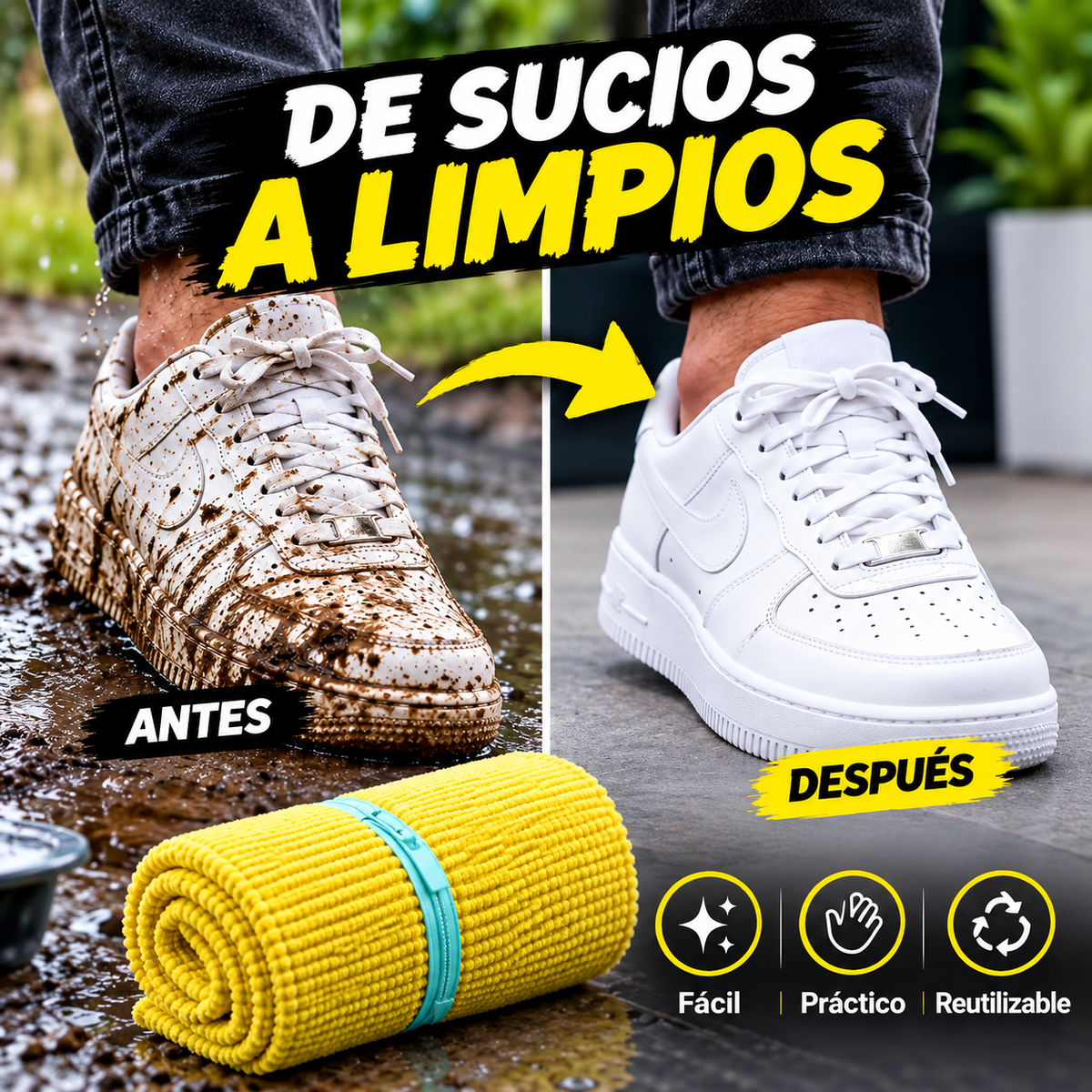 LAVA TUS ZAPATILLAS SIN ESFUERZO!